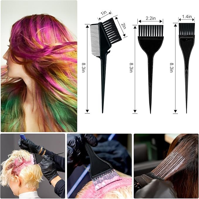 Xarchy 10 Pc Hair Bleach Kit - Hair Coloring Products With Dye Brush, Color Bowl, Earmuffs, Clip for Salon Bleaching & Highlighting
