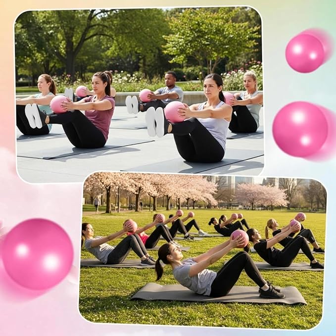 Aoriher 10 Pcs Small Exercise Pilates Ball 9 Inch Mini Yoga Balls Anti Burst and Slip for Stability, Fitness, Physical Therapy, Stretching & Core Strength Workout at Home Gym Office
