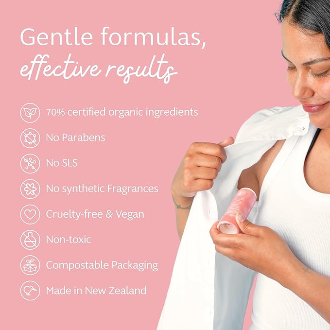 Slo | Natural Deodorant - All Natural Ingredients, Vegan & Cruelty Free, Paper Packaging | Rose + Vanilla, (1.94oz/55g)