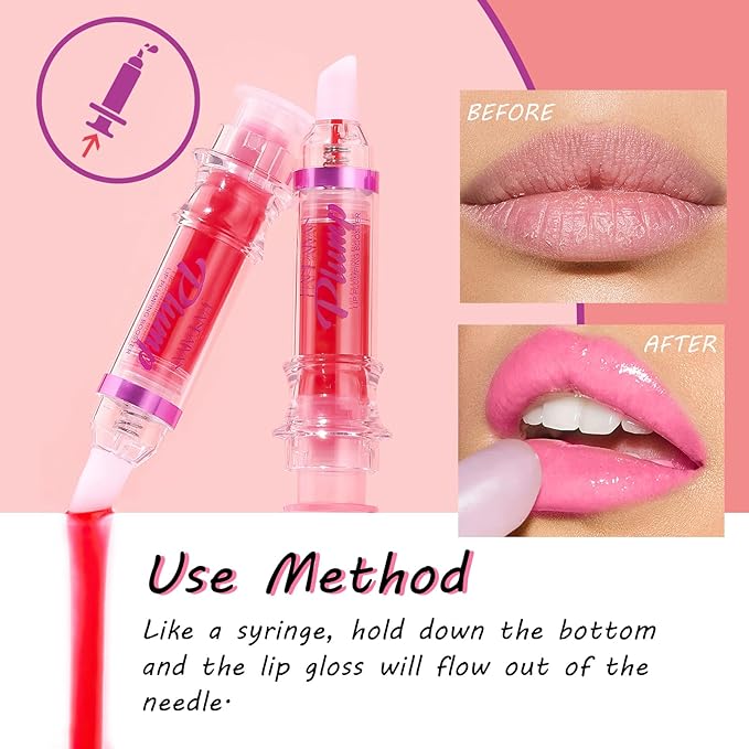 Lip Plumper Gloss 3 Colors Set,Natural
