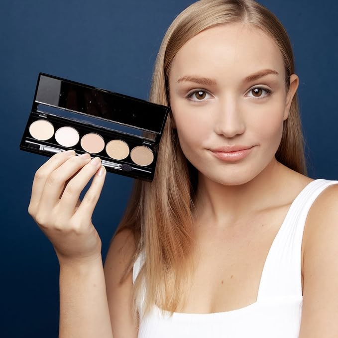 Juwel Cosmetics Eye Shadow Palette, Talc-Free Highly Pigmented Pressed Powder, Eye Makeup Palette that Blends Perfectly, 5 Shades of Paraben-Free and Sulfate-Free Eyeshadow, Hidden Gems