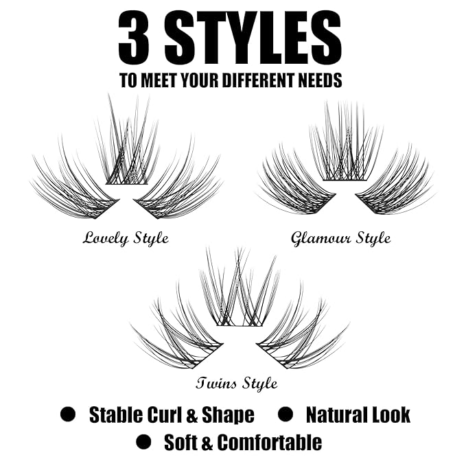Lash Clusters DIY Eyelash Extension,80 Clusters Lashes 10mm 12mm 14mm 16mm Mix 3D Effect Eyelash,Easy to Apply at Home 14MM CROSS