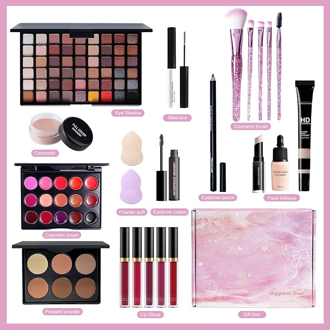 valentines day gifts Makeup Set Full Kit for Girls Teens Women,makeup kit for teens,Beginner Make up Sets,valentines day Makeup Gift Set,makeup kits for women,All in One Make up Kit