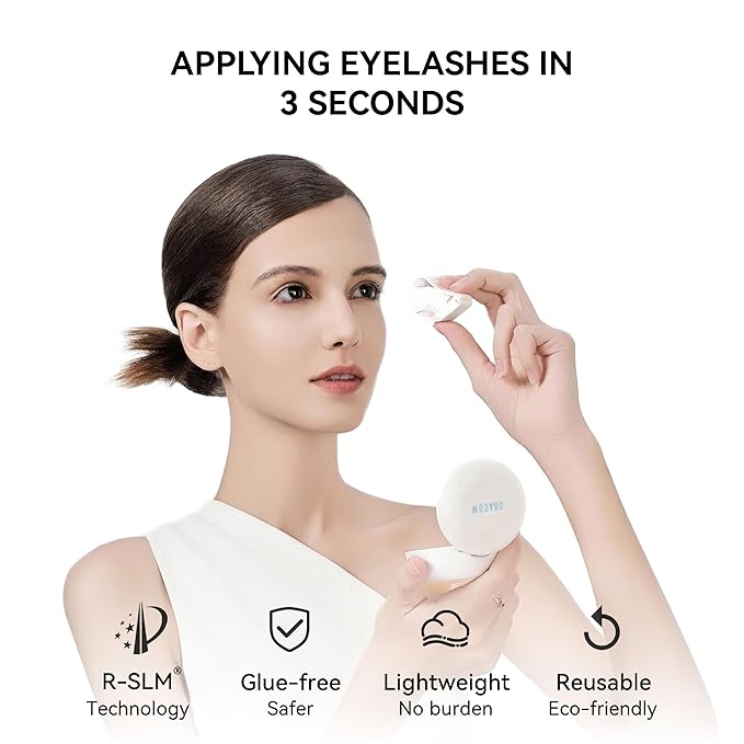 WOSADO Magnetic Eyelashes with Applicator Kit, [V14 Frost Black] Reusable Magnetic Lashes without Eyeliner, Glue-free False Lashes, Waterproof, Lightweight, Suit for Natural Makeup