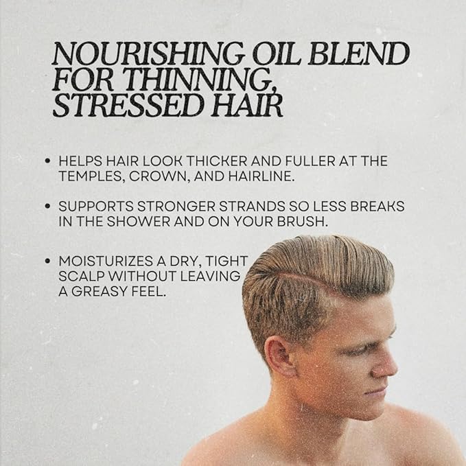 Natural Hair Growth Oil with Pumpkin Seed, Rosemary, Jojoba and Vitamin E, Drug Free Scalp Oil for Thicker Looking Hair, 100 mL