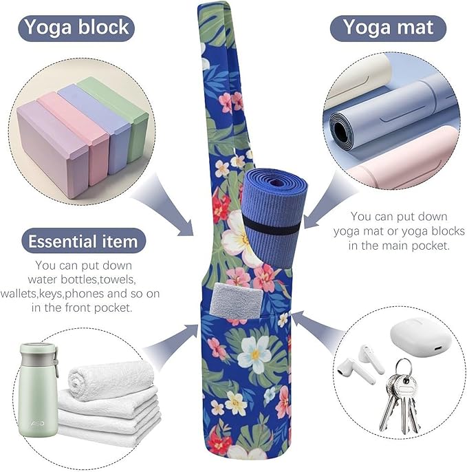 Stylish Yoga Mat Bag for Women Exercise Mat Holder with Shoulder Strap Yoga Mats Totes Sports Storage Bag