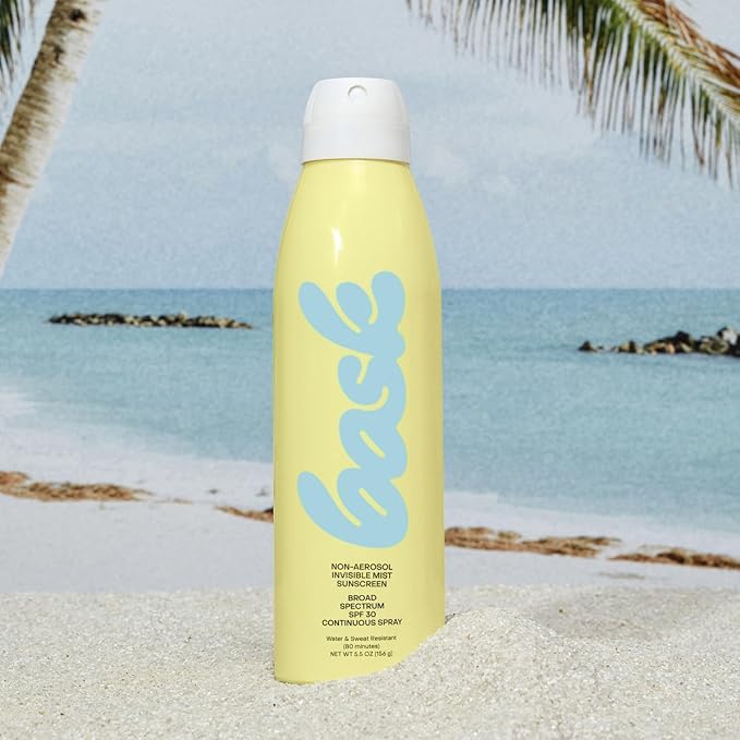 Bask Suncare SPF 30 Sunscreen Spray - Non-Aerosol, Broad Spectrum UVA/UVB Protection, Dermatologist Recommended, Moisturizing, Lightweight & Non-Greasy, 5.5 oz (Value Pack of 3)