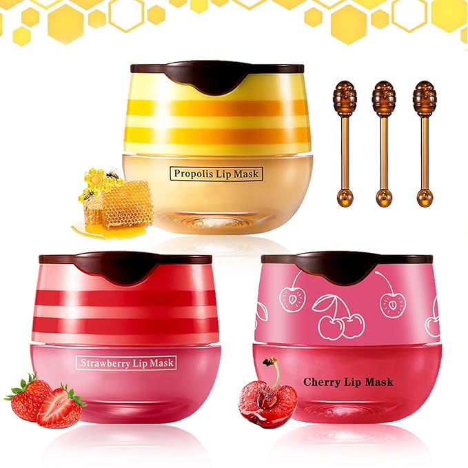 NVLEPTAP 3PCS Bee Lip Balm Honey