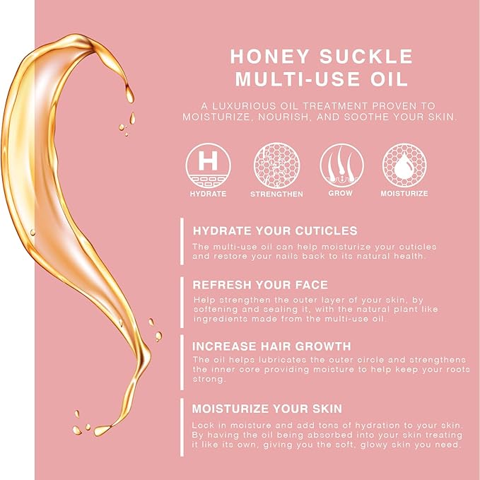 Multi-Use Face, Body & Hair Oil - Hydrates Skin, Restores Shine - With Apricot, Coconut Oil & Vitamin E - 4 Fl Oz