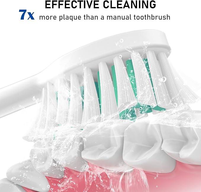 Toothbrush Heads, 4 Pack Electric Toothbrush Replacement Heads for Philips Sonicare Soft Dupont Bristles Replacement Toothbrush Heads for Oral Care