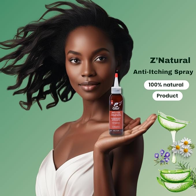Z’natural Scalp Oil for Dry Itchy Scalp | Anti Dandruff Hair Growth Oil | Natural Ingredient Rosemary, Aloe Vera, Blue Pea Butterfly & Willow Bark | Anti-Itch Relief with Cruelty Free Formula – 118 ml