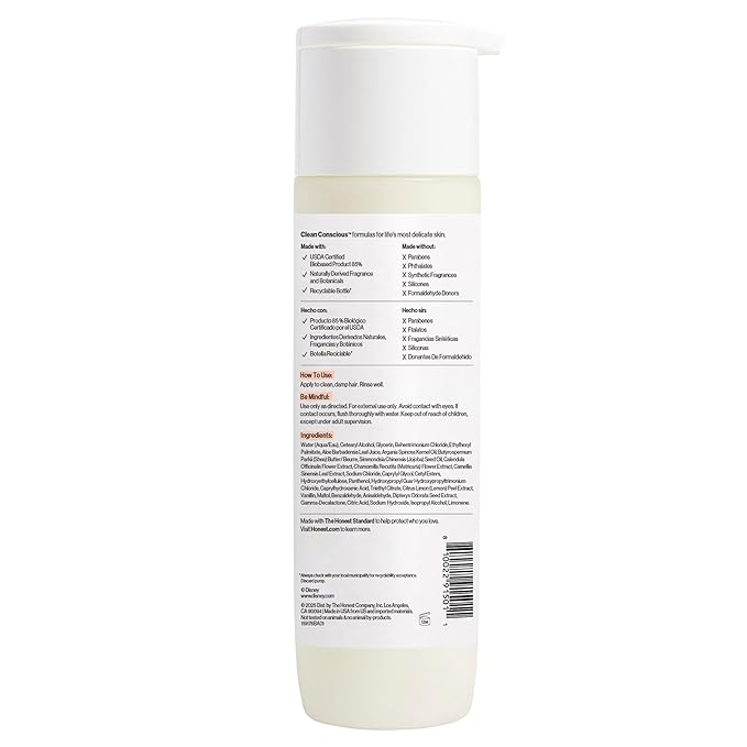 The Honest Company Silicone-Free Conditioner Gentle Enough for Baby Dermatologist Tested Tear Free Hypoallergenic Disney’s Mickey Mouse Comfort Sweet Cream 10 fl oz
