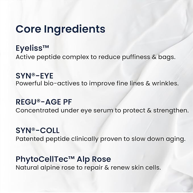 Agelyss Restorative Eye Cream with Eyeliss™ - For Eye Bags, Dark Circles & Fine Lines - Paraben-Free, Cruelty-Free, Vegan - 0.5 fl oz. - Pack of 6
