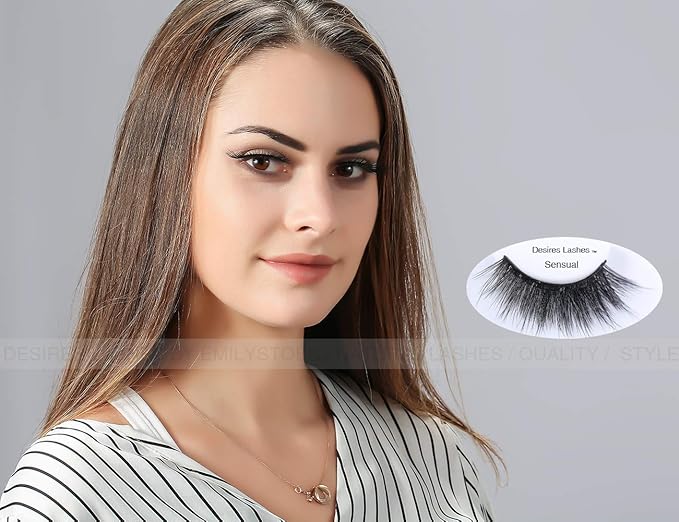 Natural Eyelashes 3D Faux-Mink Lashes Multipack 5Pairs, Sensual