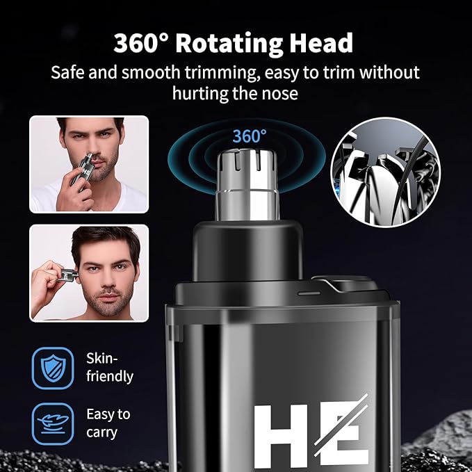 HIENA PRO Hair Clippers for Men Professional, Cordless Barber Clipper T-Blade Beard/Hair Trimmer Electric Razor Foil Shaver Set, Men's Hair Cutting Kit with LED Display, Barber or Home Use