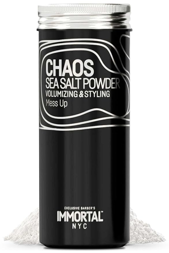 Immortal NYC 'Chaos' SEA SALT' TEXTURE/VOLUME POWDER- Flexible Extra Strong Hold - Natural Matte Look - 0.7oz/20gr (1 jar not 3)