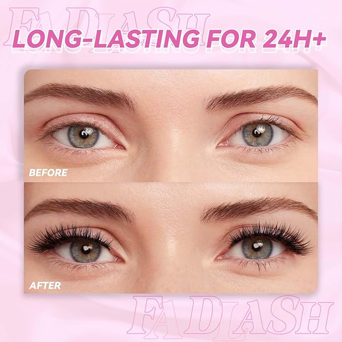 FADLASH Magnetic Eyelashes with Applicator Reusable Magnetic Lashes Natural Look 2 Pairs with Clamp No Glue Needed False Eyelashes Kit Easy to Wear (806+B7)
