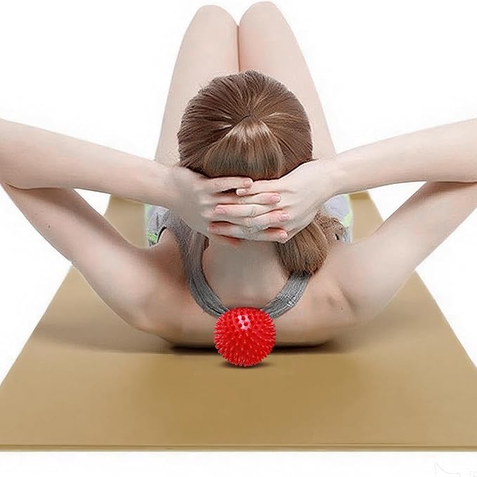 Spiky Massage Balls- 3PCS (Firm, Medium and Soft) Muscle Massager Ball for Feet, Back, Neck, Muscles, Hands Massager Roller for Plantar Fasciitis, Foot Arch Trainer, Exercise, Physical Therapy