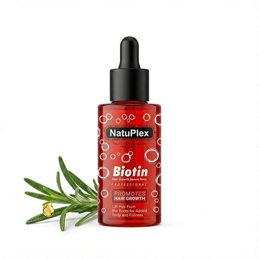 Biotin & Rosemary Hair Growth Serum for Thicker Fuller Hair - Anti Hair Loss Scalp Treatment for Men & Women - Natural Hair Regrowth Drops with Castor Oil & Aloe - 3.38 Fl Oz
