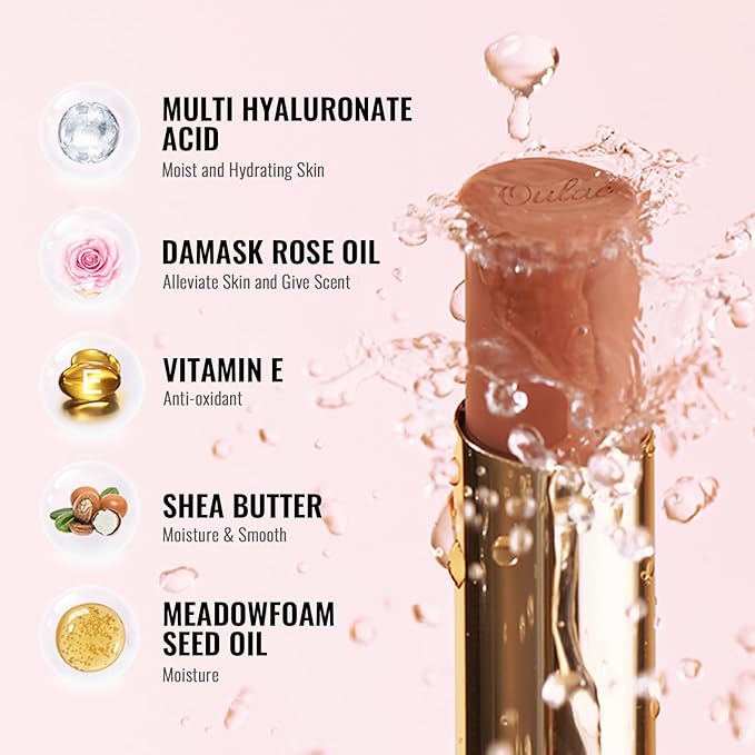 Oulac Color Rich Satin Lipstick - Greyish Brown Full Coverage Lip Color, Creamy Silky-Smooth, Moisturizing, Satin Matte Finish, Infused With Shea Butter, Vegan & Clean Beauty, 4g, SG12 Boundless