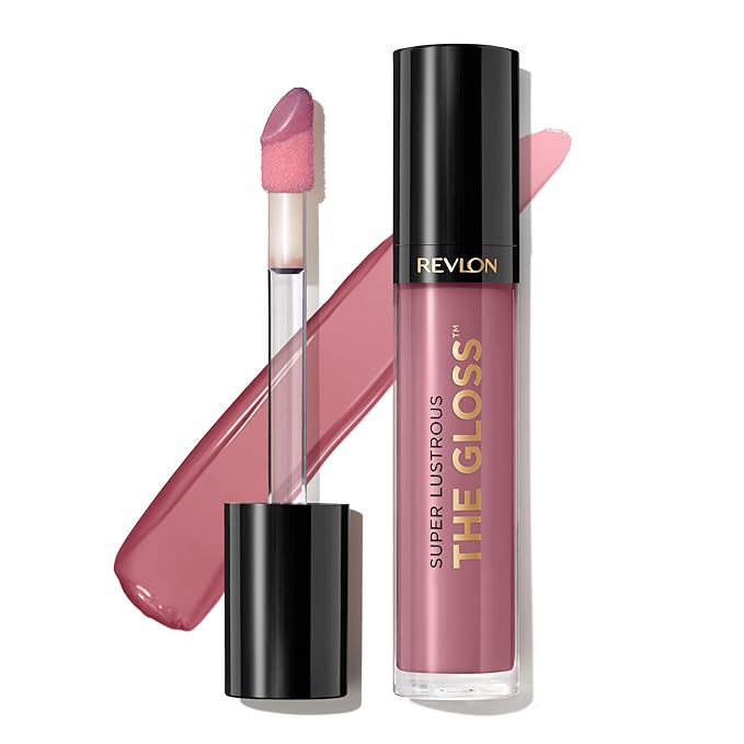 Revlon Super Lustrous Lip Gloss, Non-Sticky, Hydrating, High Shine Finish, 306 Taupe Luster, 0.13 oz