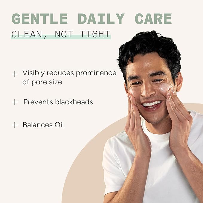 Matter of Monday Pore Minimizing Face Wash - Exfoliating Cleanser with Fruit Enzymes & Bamboo - Daily Facial Cleanser for Oily Acne Prone Skin - Deep Pore Cleanser