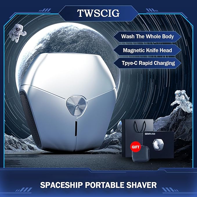 Mini Electric Foil Shavers for Men, Portable Electric Razor, Face Shaver with IPX7 Waterproof, Type C Fast Rechargeable (Black)
