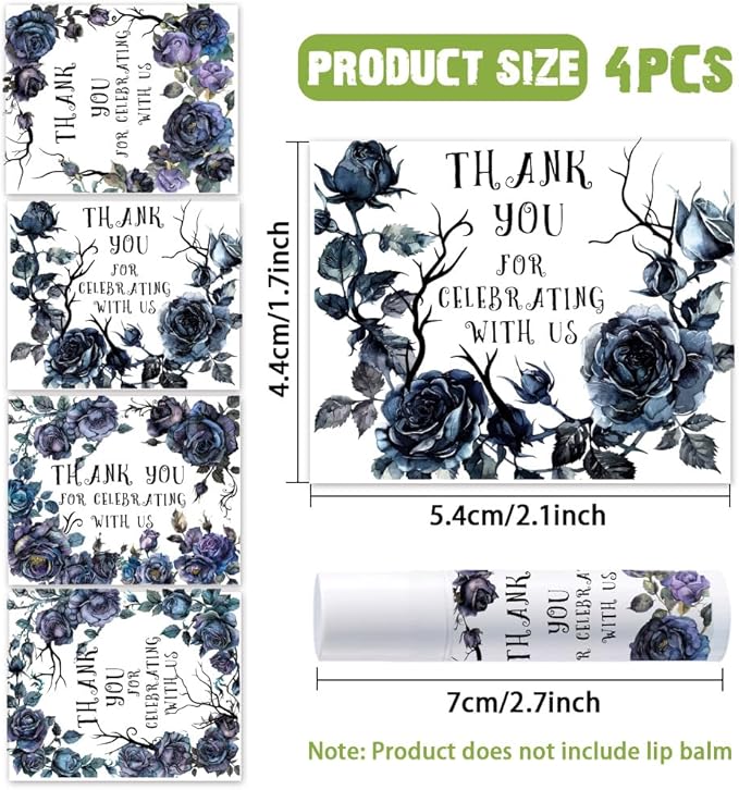 OLYCRAFT 100Pcs Self-Adhesive Lip Balm Tag Wrapping