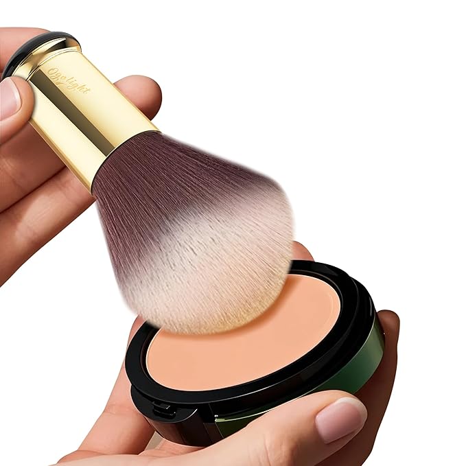 Kabuki Brush Blush Brush - with 3D Gradient Density Ultra-Soft Synthetic Bristles, Lightweight Non-Shedding Blush & Foundation Makeup Tool