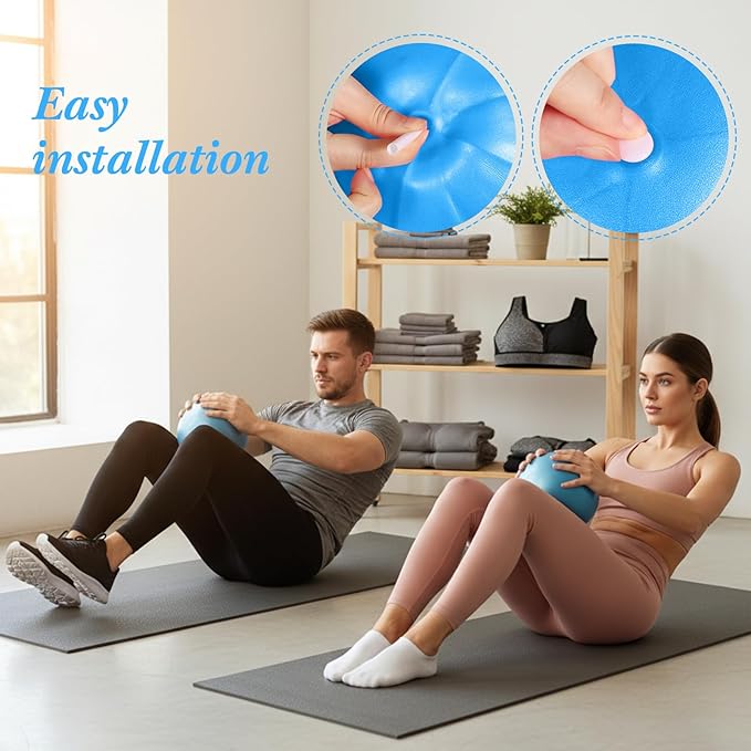Aoriher 10 Pcs Small Exercise Pilates Ball 9 Inch Mini Yoga Balls Anti Burst and Slip for Stability, Fitness, Physical Therapy, Stretching & Core Strength Workout at Home Gym Office
