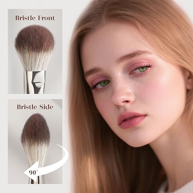 GUOXIAONIU Blush Brush for Cheeks, Blending Brush, Contour Bronzer Brush, makeup brush, Ideal for All Face Makeup & Foundation for Liquid, Cream and Powder Face Makeup, Vegan & Cruelty-Free