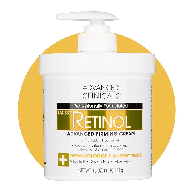 Advanced Clinicals Spa Size Pure Argan Oil Intensive Beauty Cream. Anti-aging Cream for Wrinkles and Dry Skin. (16oz)