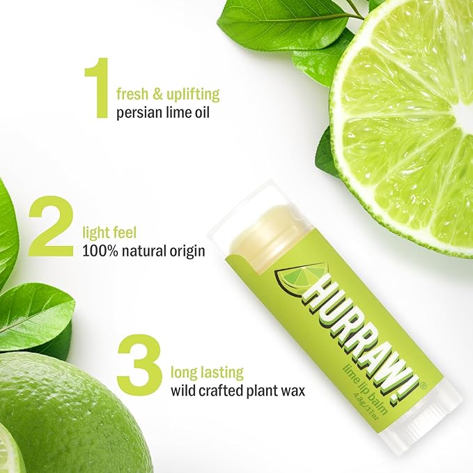Hurraw! Lime Lip Balm: Organic, Certified