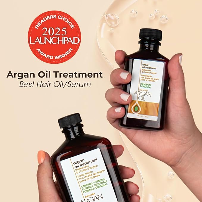One 'N Only Argan Oil Hair Treatment - Lightweight & Hydrating Hair Oil for Natural, Wigs & Extensions - Shine Enhancing, Heat Protectant & Frizz Control (3.4 oz, 2pk)