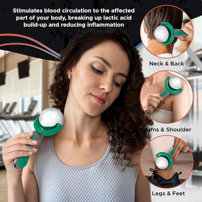 PRIME Fitness Cold Massage Roller Ball | Cold Therapy | Ice Roller Ball with Handle | cryo Stick | Relieve Muscle Pain (Green)