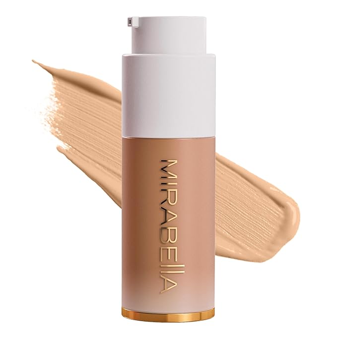 MIRABELLA - Invincible for All HD Liquid Foundation, Moisturizing Face Products for All Skin Types, Full-Coverage Lightweight Foundation Makeup, Moisturizing & Hydrating Beauty Care, Medium M150