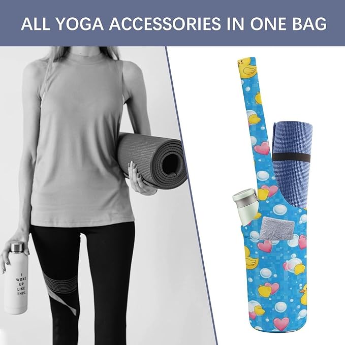 Stylish Yoga Mat Bag for Women Exercise Mat Holder with Shoulder Strap Yoga Mats Totes Sports Storage Bag