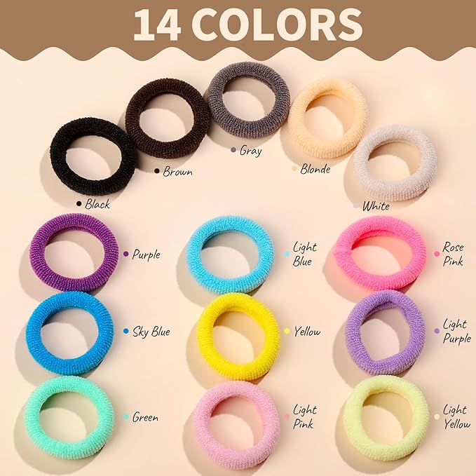 YGDZ Baby Hair Ties, 280 PCS Cotton Toddler Hair Ties, Seamless Soft Small Elastics Hair Bands with Organizer Box, Hair Accessories for Girls, Toddler, Kids, Mini Ponytail Holders…
