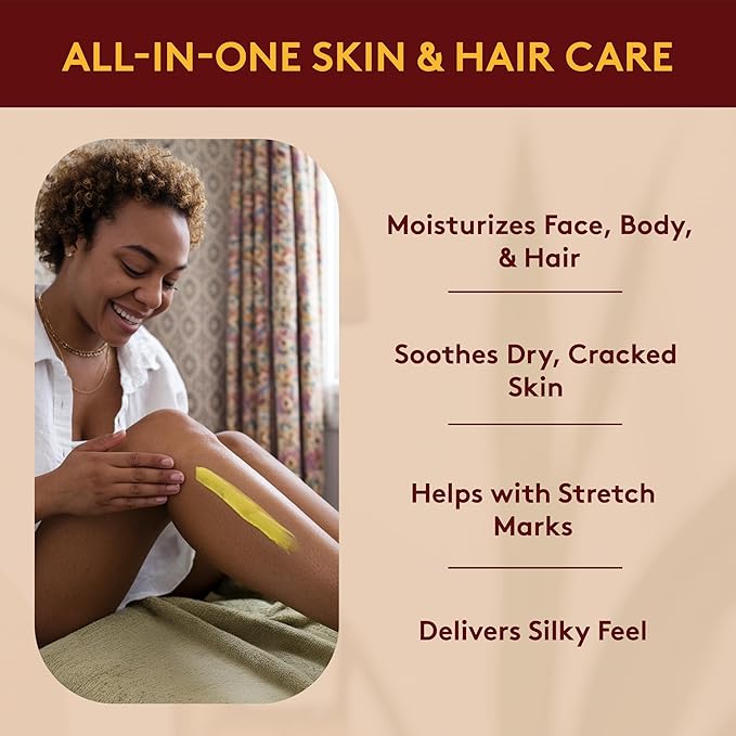 Okay 100% Natural African Shea Butter Yellow Smooth Deep Moisturizing Restores Moisture To Dry Damaged Skin Reduces Skin Damage Heals & Nourishes Made In USA 1oz