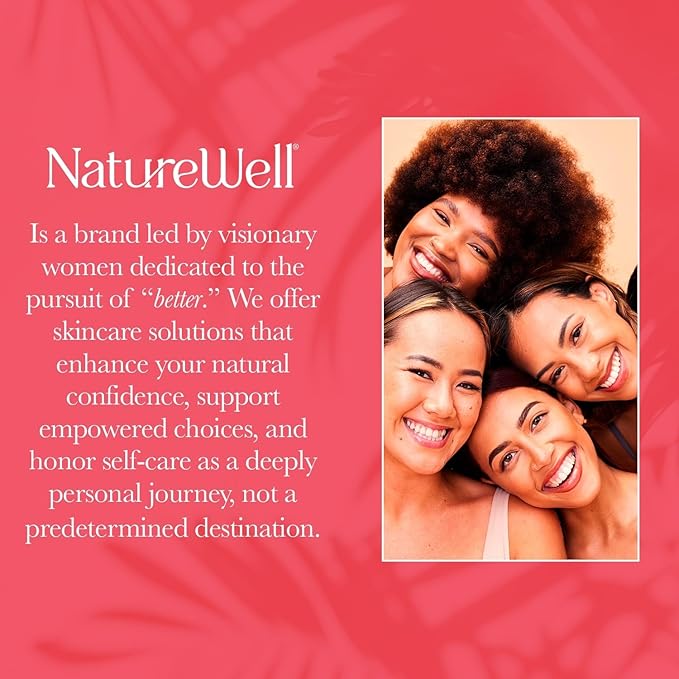 NATURE WELL Beamy Brightening & Cleansing Body Wash, Infused With Fruit AHA Blend, Vitamin C, & Mango Seed Butter, Scented With Black Currant, Jasmine & Vanilla Woods, 13 Fl Oz