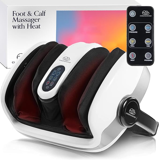 Cloud Massage Shiatsu Foot Massager with Heat – Deep Kneading for Pain Relief – Perfect for Father’s Day, Circulation & Relaxation – Ideal for Plantar Fasciitis, Neuropathy & Arthritis