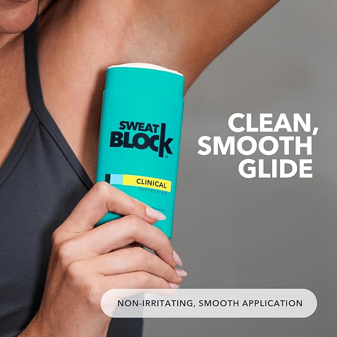 SweatBlock Deodorant Antiperspirant for Women & Men | 48 Hour High Degree Sweat & Odor Protection | Non Irritating Smooth Glide | Coastal Fresh Scent (1 Pack)
