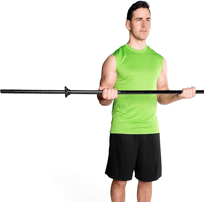 CAP Barbell 60” Standard Solid Threaded Bar 1-Inch, Multiple