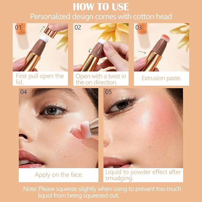 DAGEDA Blush Beauty Women Wand, Matte Liquid Cheek 0. (#02) 53oz