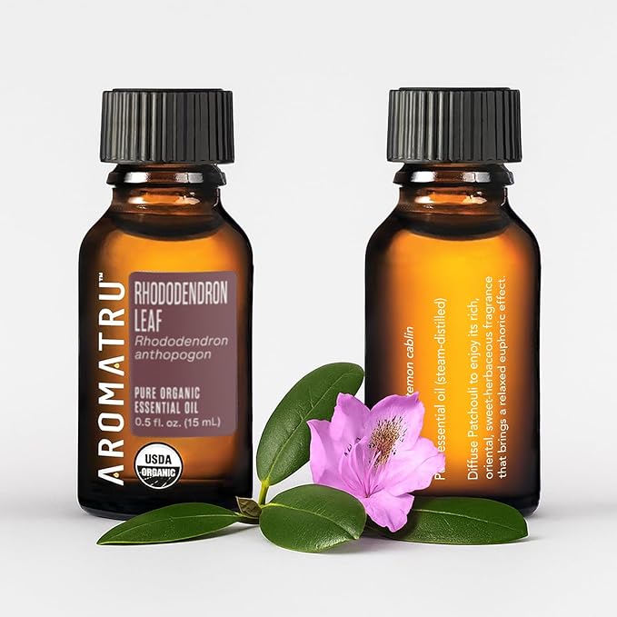 Sensual Essential Oil Kit – Patchouli, Ylang Ylang, Geranium, and Rhododendron Leaf – Organic & Wildcrafted – ISO Certified – No Synthetic Fillers – Ethically Sourced