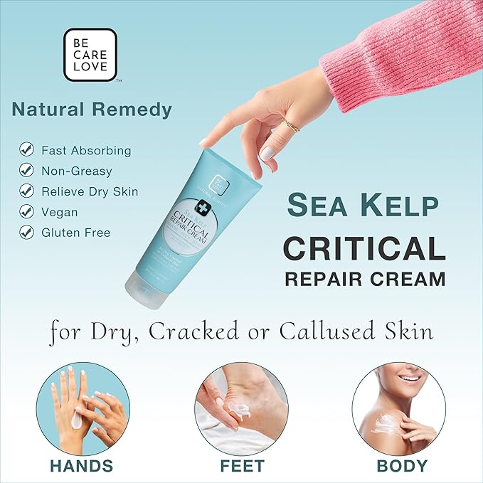 Be Care Love Spa: BCL Spa Critical Repair Cream softens dehydrated skin with Organic Arnica Flower + Sea Kelp, intensely hydrating Argan Oil + Shea Butter to Soothe + Soften Skin. 3 Fl Oz
