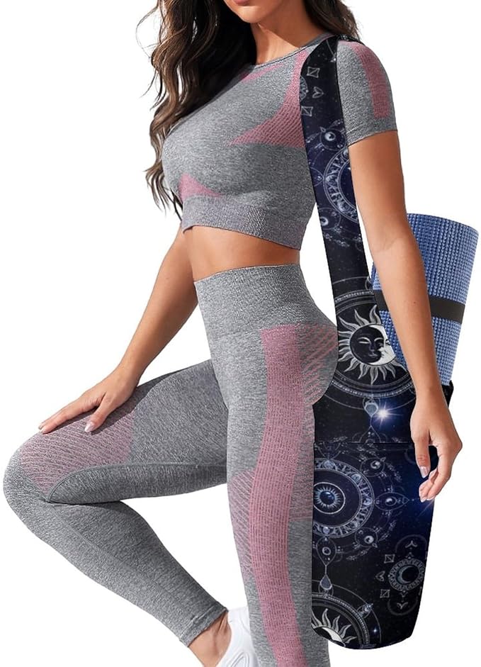 Stylish Yoga Mat Bag for Women Exercise Mat Holder with Shoulder Strap Yoga Mats Totes Sports Storage Bag
