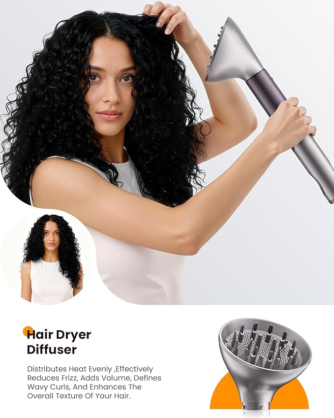 MESCOMB Upgraded Infrared 6 in 1 Hot Air Styler Wrap - Dual Voltage Hair Dryer| Fast Drying & No Heat Damage, Professional Multi-Styler for Curling, Volumizing & Smooth Straightening (100V-240V)