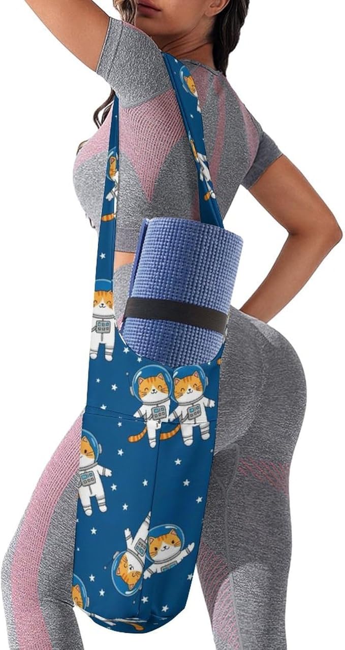 Stylish Yoga Mat Bag for Women Exercise Mat Holder with Shoulder Strap Yoga Mats Totes Sports Storage Bag