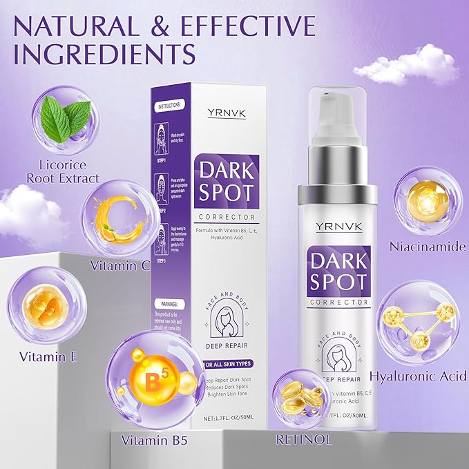 Dark Spot Remover for Face and Body, Dark Spot Corrector, Rapid Tone Repair Retinol Cream, Melasma Treatment with Vitamin C, Upgraded Skin Care Cream for Women Men